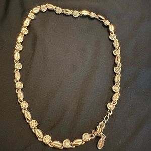 Gold Necklace with Diamond studs